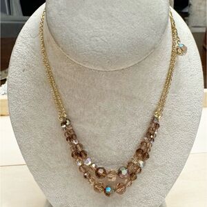Crystallized Swarovski Crystal Double Strand Necklace NWT